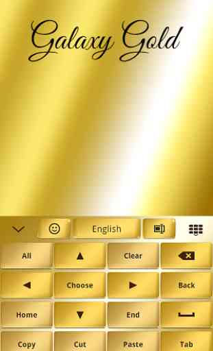 Gold Keyboard 4 Samsung Galaxy 3