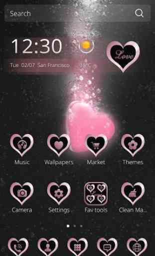 Love Theme Pink heart 1