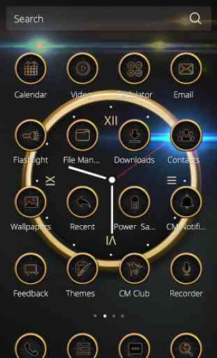 Luxury Clock CM Launcher Theme 2
