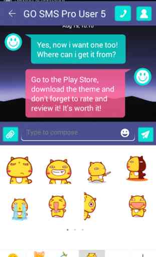 Magic Color GO SMS Theme 4