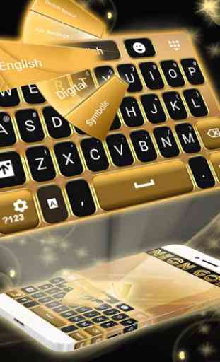 Neon Gold GO Keyboard 1