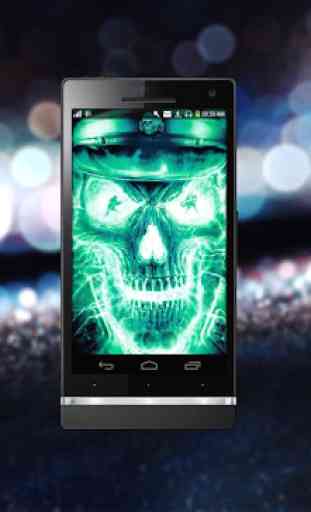 Neon Skull FBI Live Wallpaper 1