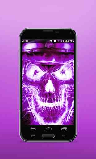 Neon Skull FBI Live Wallpaper 3