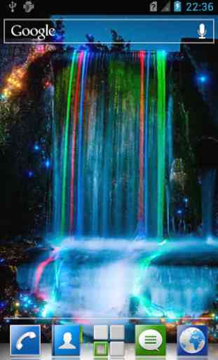 Neon waterfall live wallpaper 3