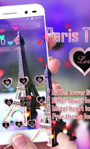 Paris tower Theme Neon City 1