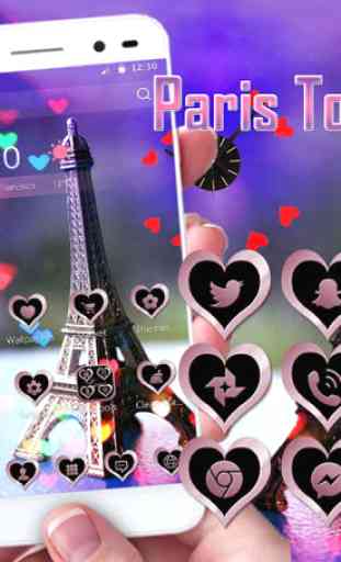 Paris tower Theme Neon City 4