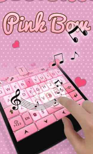 Pink Bow GO Keyboard Theme 3