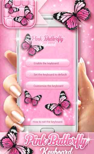 Pink Butterfly Keyboard 1