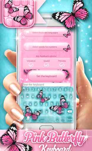 Pink Butterfly Keyboard 3