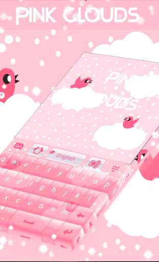Pink Clouds GO Keyboard 1