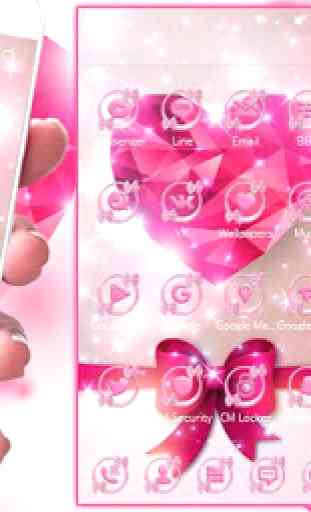Pink Diamond Theme Heart Stone 2