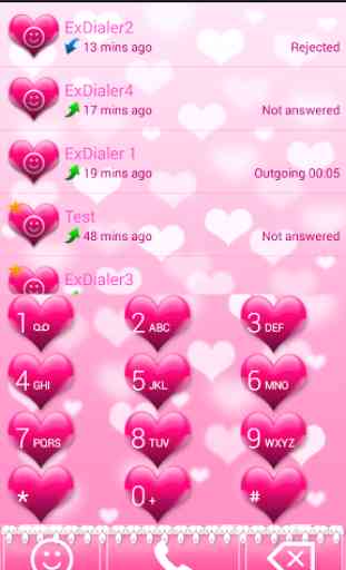 Pink Hearts for ExDialer 1