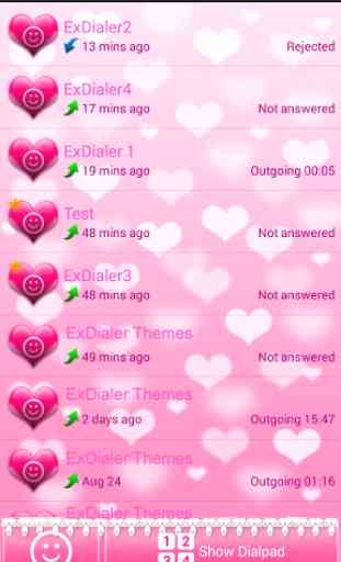 Pink Hearts for ExDialer 2