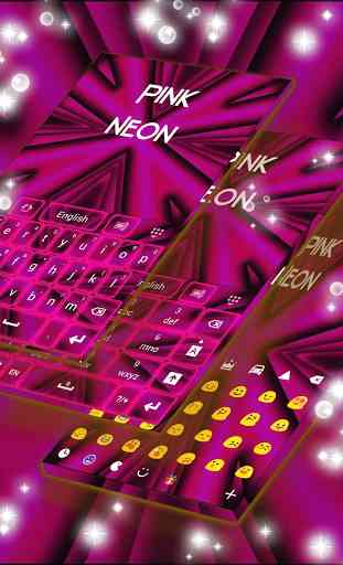 Pink Neon Keyboard GO 1