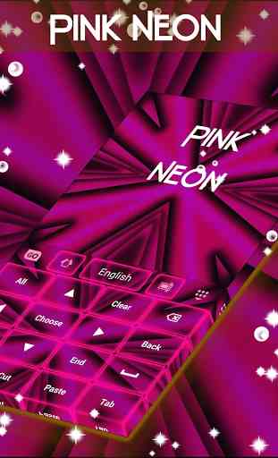 Pink Neon Keyboard GO 3
