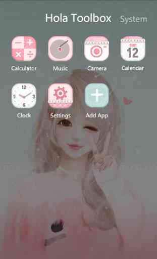 Pink Wink - Launcher Theme 4