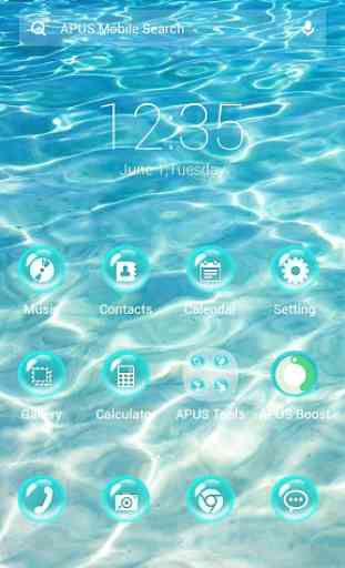 Pure Water-APUS Launcher theme 1