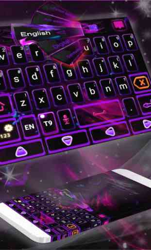 Purple Flame GO Keyboard theme 1