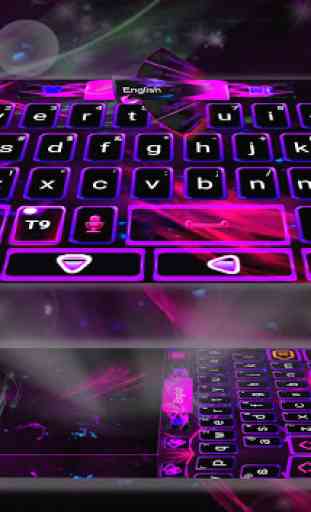 Purple Flame GO Keyboard theme 2