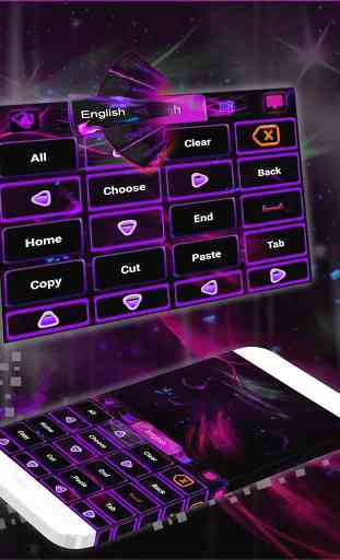 Purple Flame GO Keyboard theme 3