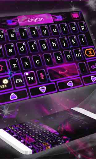 Purple Flame GO Keyboard theme 4