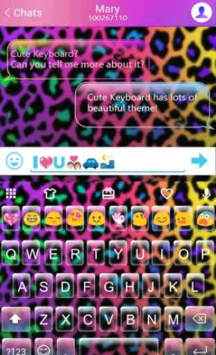 Rainbow Cheetah Emoji Keyboard 1