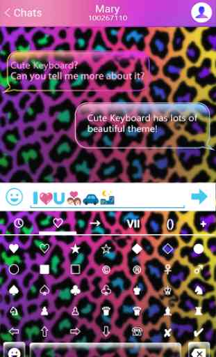 Rainbow Cheetah Emoji Keyboard 3