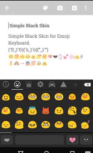 Simple Black Emoji keyboard 2