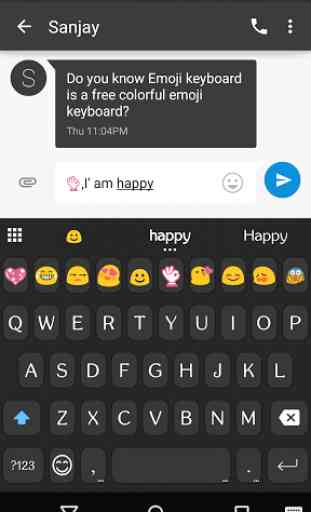 Simple Black Emoji keyboard 3