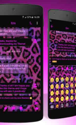 SMS Messages Leopard Pink 1