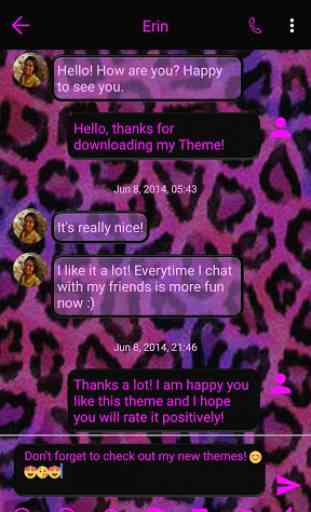 SMS Messages Leopard Pink 2