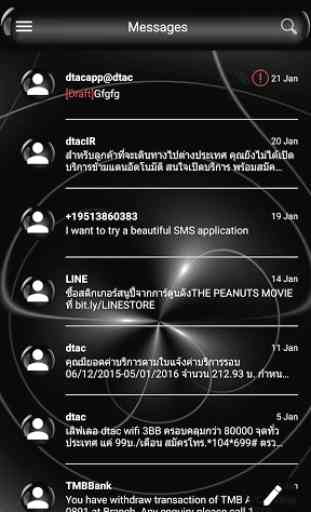 SMS Messages Spheres Black 2