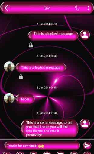 SMS Messages Spheres Pink 1