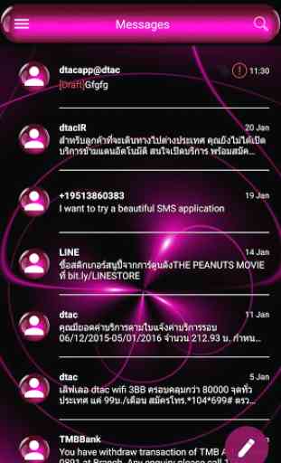 SMS Messages Spheres Pink 2