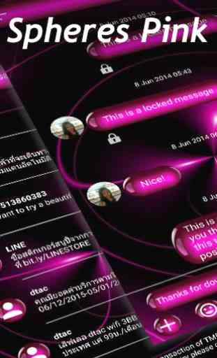 SMS Messages Spheres Pink 4