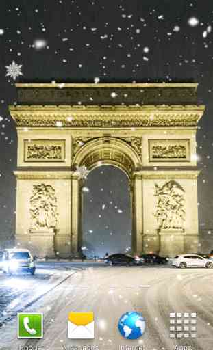 Snow in Paris Live Wallpaper 2