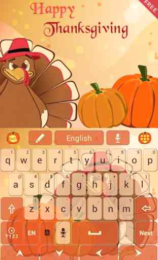 Thanksgiving GO Keyboard Theme 3