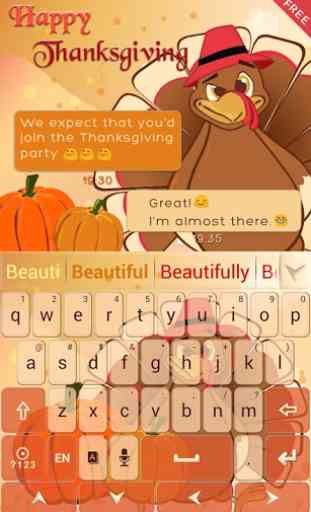 Thanksgiving GO Keyboard Theme 4