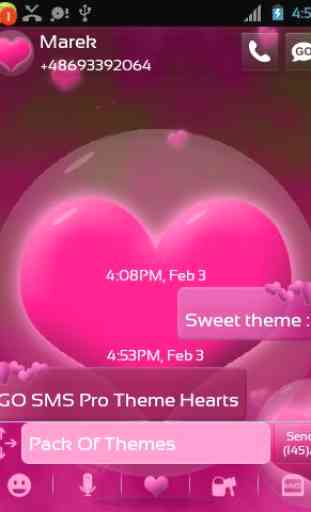Theme Hearts for GO SMS Pro 2