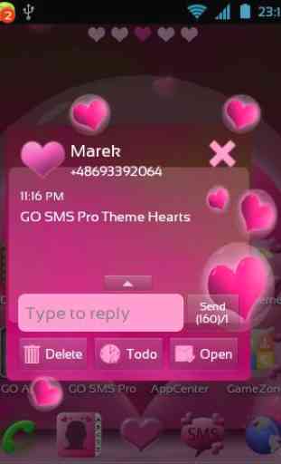 Theme Hearts for GO SMS Pro 3