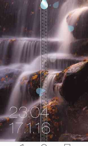 Waterfall Zipper Lock Screen 3