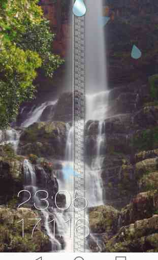 Waterfall Zipper Lock Screen 4
