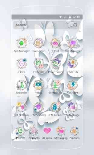 White Butterfly Theme 2