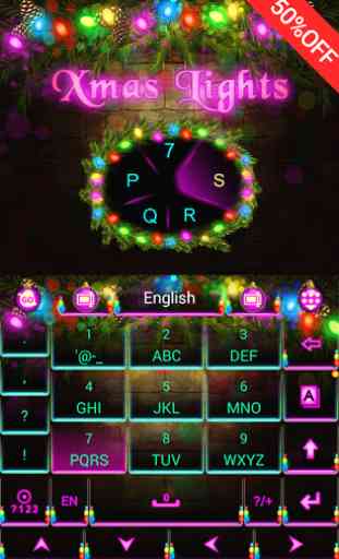 Xmas Lights Emoji GO Keyboard 2