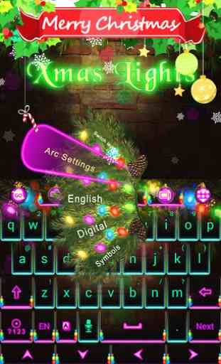 Xmas Lights Emoji GO Keyboard 3