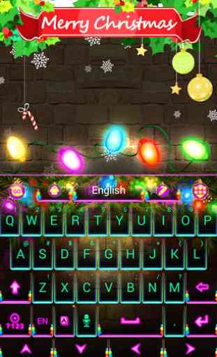 Xmas Lights Emoji GO Keyboard 4