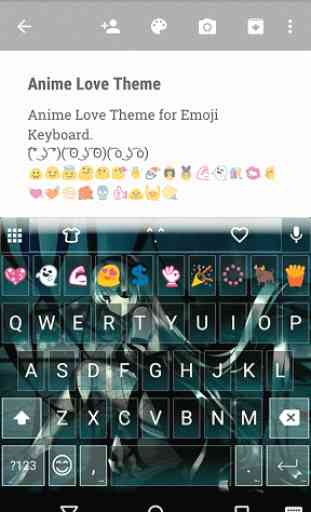 Anime Love Emoji Keyboard Skin 1
