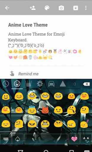 Anime Love Emoji Keyboard Skin 2