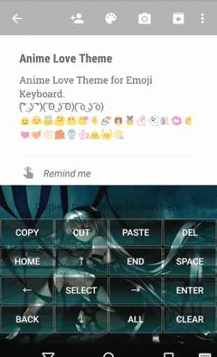 Anime Love Emoji Keyboard Skin 3
