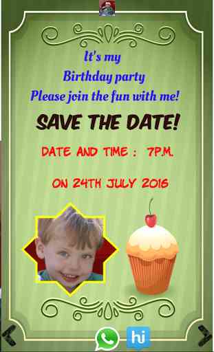 Birthday Invitation with Photo 3